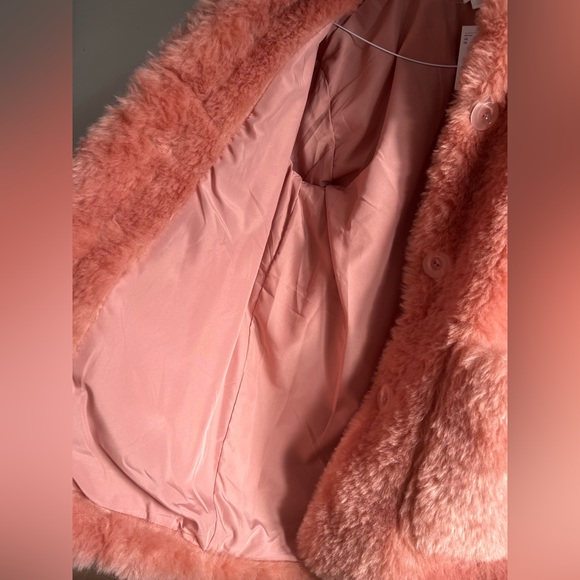 SOLD Pink Faux Fur fluffy Jacket - Picture 4 of 5